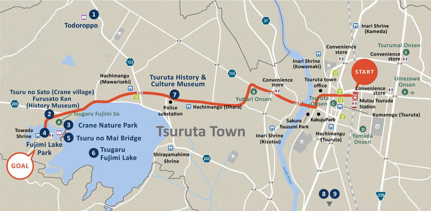 Directions to Tsuru no Mai Bridge & Tsugaru Fujimi Lake